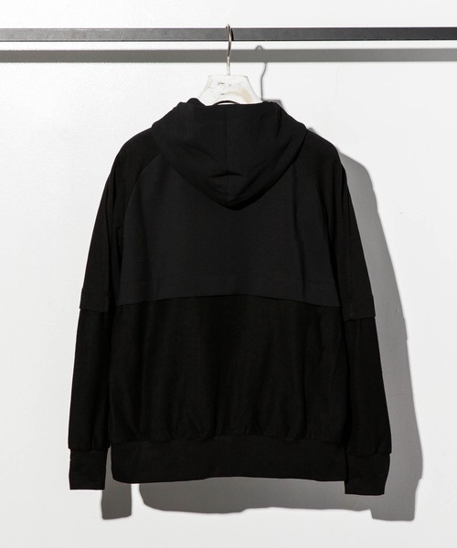 C DIEM（カルペディエム）の「C DIEM(カルペディエム)フェイクレイヤードパーカー（パーカー・メンズ・ブラック/カーキ・S/M/L）」の6枚目の写真