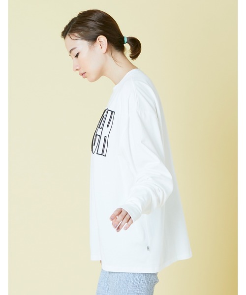 Little sunny bite（リトルサニーバイト）の「Smooch stitch long tee（Tシャツ/カットソー・レディース・ホワイト/ブラック/イエロー/パープル・FREE）」の9枚目の写真