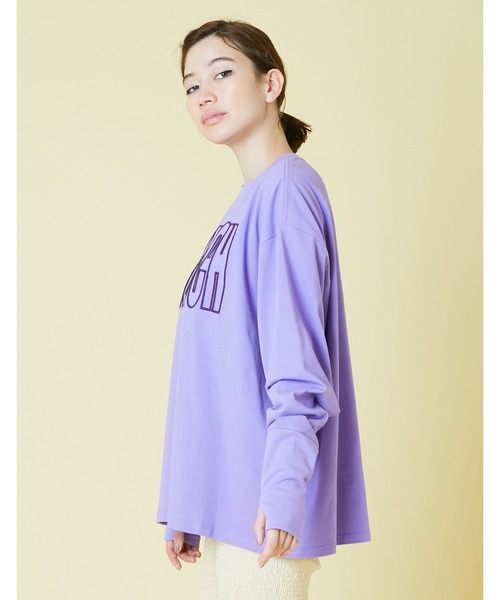 Little sunny bite（リトルサニーバイト）の「Smooch stitch long tee（Tシャツ/カットソー・レディース・ホワイト/ブラック/イエロー/パープル・FREE）」の11枚目の写真