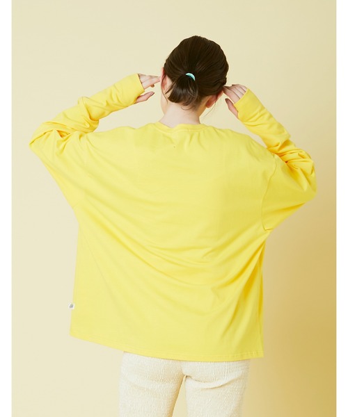 Little sunny bite（リトルサニーバイト）の「Smooch stitch long tee（Tシャツ/カットソー・レディース・ホワイト/ブラック/イエロー/パープル・FREE）」の8枚目の写真