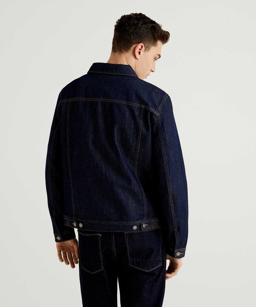 BENETTON (UNITED COLORS OF BENETTON)（ベネトンユナイテッドカラーズオブベネトン）の「デニムジャケット（デニムジャケット・メンズ・インディゴブルー・SMALL/MEDIUM/LARGE/X-LARGE）」の6枚目の写真