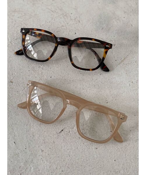 Ungrid（アングリッド）の「スクエアフレーム伊達メガネ（メガネ・レディース・ブラウン/モカ・FREE）」の8枚目の写真