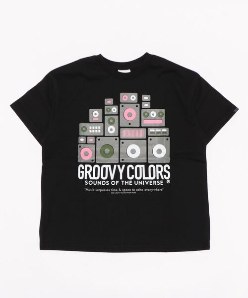 GROOVY COLORS（グルービーカラーズ）の「天竺 MAKE SOME NOISE ビッグTシャツ（Tシャツ/カットソー・キッズ・ブラウン/ホワイト/ブラック・130/140）」の2枚目の写真