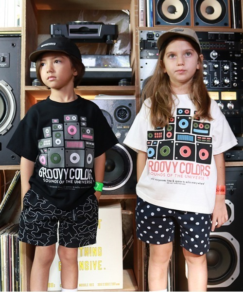 GROOVY COLORS（グルービーカラーズ）の「天竺 MAKE SOME NOISE ビッグTシャツ（Tシャツ/カットソー・キッズ・ブラウン/ホワイト/ブラック・130/140）」の8枚目の写真
