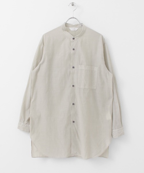 unify（ユニファイ）の「UNIFY　Cupro Cotton Band Collar Shirts（シャツ/ブラウス・レディース・ブラック/ブルー/グリーン・ONE）」の4枚目の写真