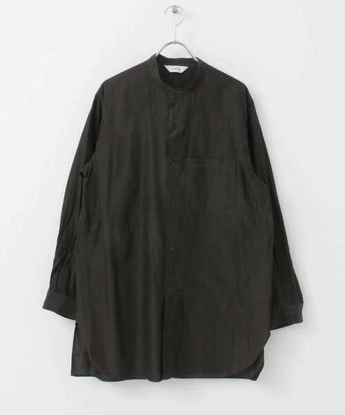 unify（ユニファイ）の「UNIFY　Cupro Cotton Band Collar Shirts（シャツ/ブラウス・レディース・ブラック/ブルー/グリーン・ONE）」の5枚目の写真