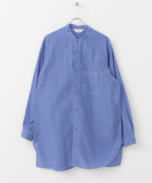 unify（ユニファイ）の「UNIFY　Cupro Cotton Band Collar Shirts（シャツ/ブラウス・レディース・ブラック/ブルー/グリーン・ONE）」の6枚目の写真