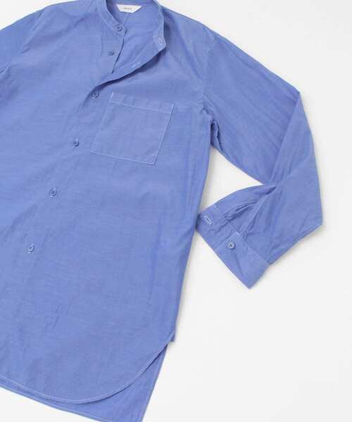 unify（ユニファイ）の「UNIFY　Cupro Cotton Band Collar Shirts（シャツ/ブラウス・レディース・ブラック/ブルー/グリーン・ONE）」の7枚目の写真
