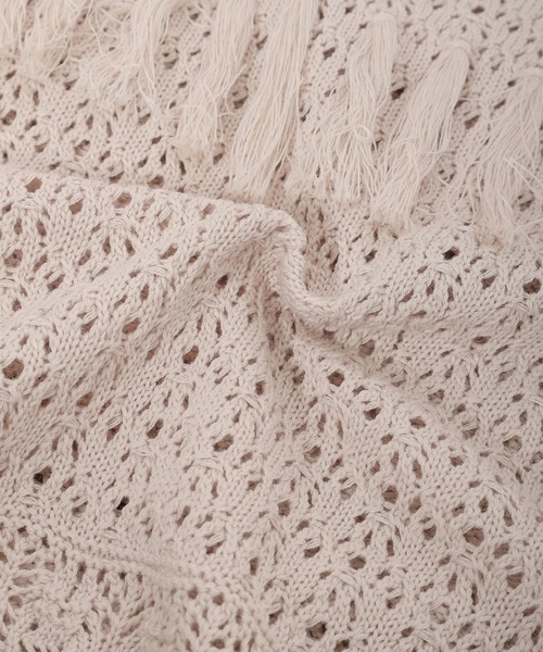 fifth（フィフス）の「クロシェ編みサマーニット（ニット/セーター・レディース・グレイッシュベージュ/ブラック・MEDIUM）」の5枚目の写真