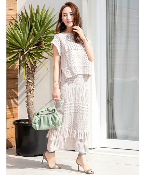 fifth（フィフス）の「クロシェ編みサマーニット（ニット/セーター・レディース・グレイッシュベージュ/ブラック・MEDIUM）」の13枚目の写真