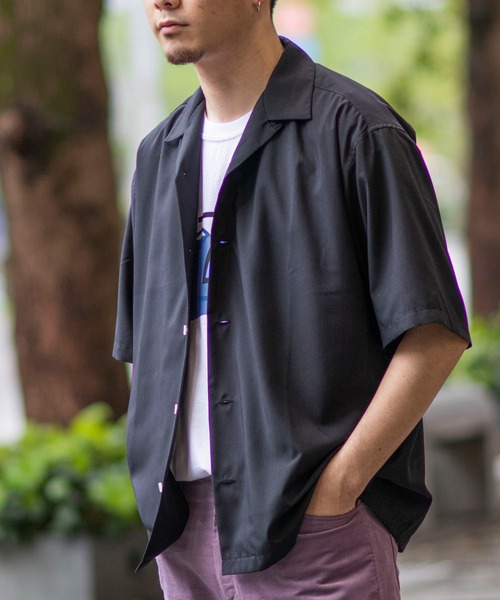 JOINT WORKS（ジョイントワークス）の「オープンカラーシャツ（シャツ/ブラウス・メンズ・ブラック/アイボリー/グリーン系その他・MEDIUM/LARGE）」の3枚目の写真