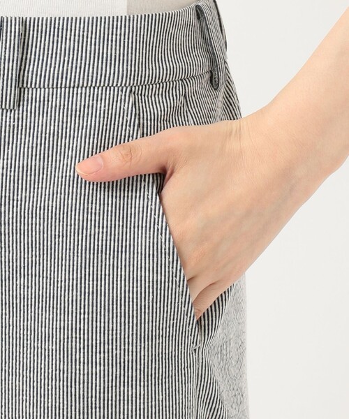 J.PRESS Ladies（J.プレス レディス）の「【洗える】コットンリネンストライプジャージ ワイドパンツ（その他パンツ・レディース・ネイビー系1/ネイビー系2・S/XS/XXS）」の7枚目の写真