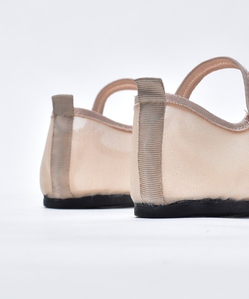 SVEC(シュベック)の「シースルー チュール カンフーシューズ /(バレエシューズ・レディース・ブラック/アイボリー・36/38/35/37/40/39)」の4枚目の写真