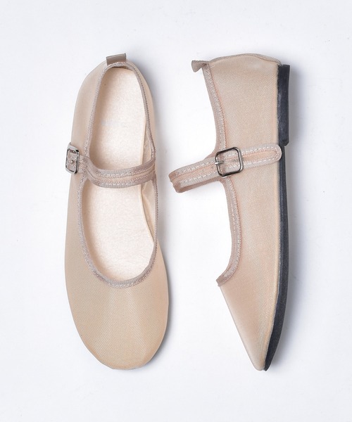 SVEC(シュベック)の「シースルー チュール カンフーシューズ /(バレエシューズ・レディース・ブラック/アイボリー・36/38/35/37/40/39)」の9枚目の写真