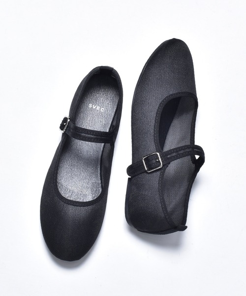 SVEC(シュベック)の「シースルー チュール カンフーシューズ /(バレエシューズ・レディース・ブラック/アイボリー・36/38/35/37/40/39)」の10枚目の写真