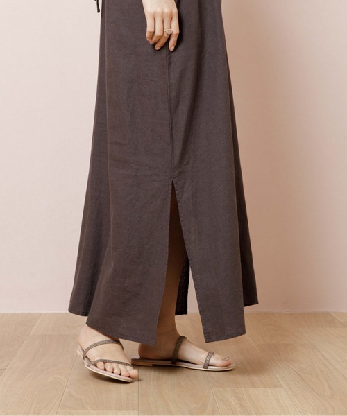 flower（フラワー）の「パイピングキャミワンピース（ワンピース・レディース・ベージュ/ブラック・FREE）」の13枚目の写真