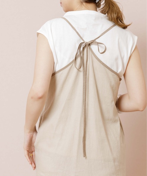 flower（フラワー）の「パイピングキャミワンピース（ワンピース・レディース・ベージュ/ブラック・FREE）」の19枚目の写真