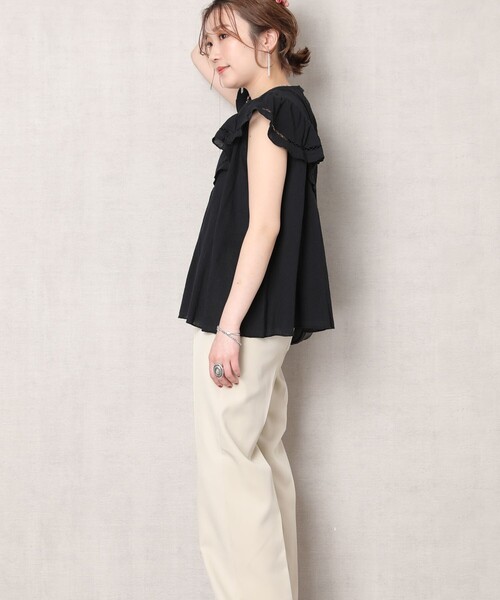 FREAK'S STORE（フリークスストア）の「【WEB限定】センターシームロールアップパンツ(カラーパンツ)（スラックス・レディース・ナチュラル/グレー/ブラック/グリーン・SMALL/MEDIUM）」の7枚目の写真