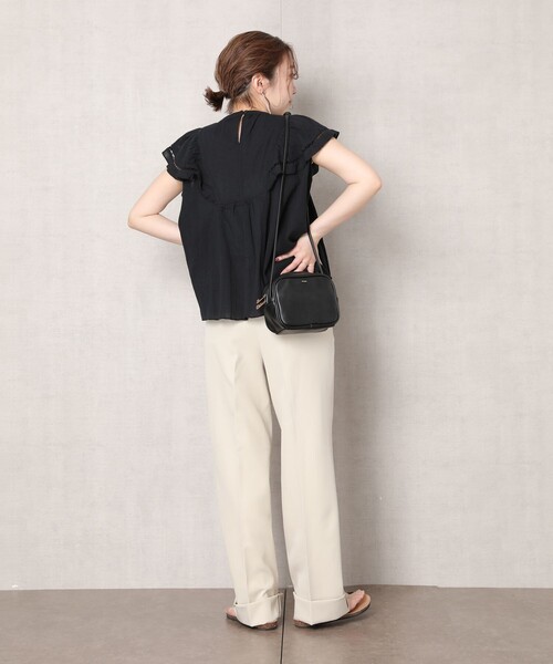 FREAK'S STORE（フリークスストア）の「【WEB限定】センターシームロールアップパンツ(カラーパンツ)（スラックス・レディース・ナチュラル/グレー/ブラック/グリーン・SMALL/MEDIUM）」の19枚目の写真