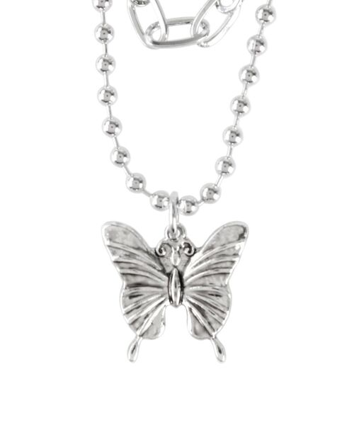 jouetie(ジュエティ)の「バタフライダブルチェーンネックレス(ネックレス・レディース・ゴールド/シルバー・FREE)」の6枚目の写真