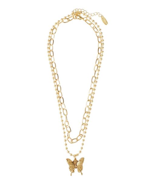 jouetie(ジュエティ)の「バタフライダブルチェーンネックレス(ネックレス・レディース・ゴールド/シルバー・FREE)」の13枚目の写真