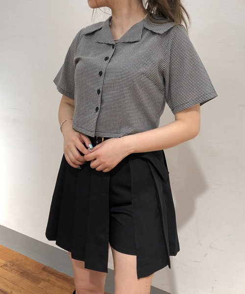 RASVOA(ラスボア)の「ベルト付レイヤードミニプリーツスカート(スカート・レディース・ブラック・FREE)」の10枚目の写真