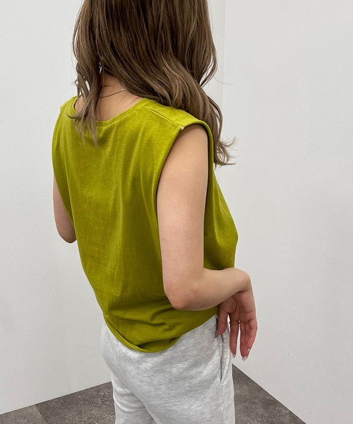 apres jour mignon（アプレジュールミニョン）の「コットンノースリカットソー【ZOZOTOWN限定アイテム】（Tシャツ/カットソー・レディース・ブラック/オフホワイト/グリーン系その他/パープル・X-LARGE/フリー）」の15枚目の写真