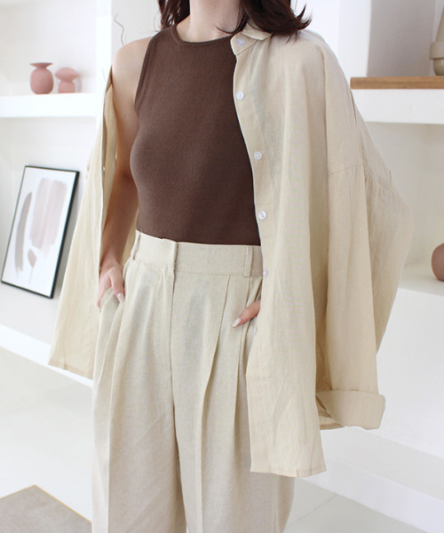 MODE ROBE(モードローブ)の「ニットタンクトップ(タンクトップ・レディース・ブラック/ブラウン/アイボリー・FREE)」の21枚目の写真