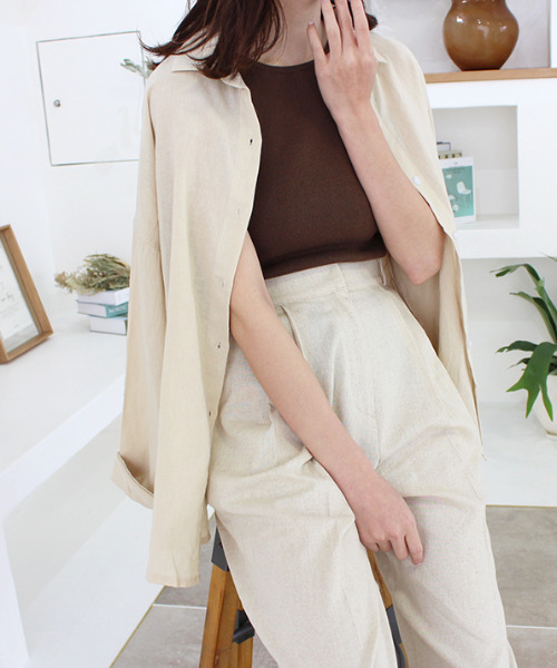 MODE ROBE(モードローブ)の「ニットタンクトップ(タンクトップ・レディース・ブラック/ブラウン/アイボリー・FREE)」の17枚目の写真