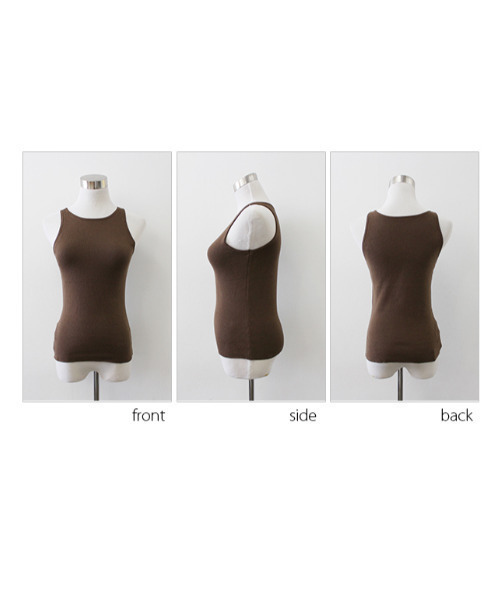 MODE ROBE(モードローブ)の「ニットタンクトップ(タンクトップ・レディース・ブラック/ブラウン/アイボリー・FREE)」の9枚目の写真