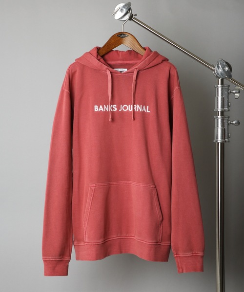 BANKS(バンクス)の「PARKER/BANKS(バンクス)プルオーバーパーカー(パーカー・メンズ・ダークカーキ/サーモンピンク/その他1・LARGE/MEDIUM/SMALL/X-LARGE)」の3枚目の写真