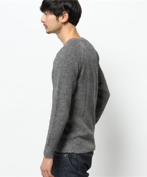 WEGO（ウィゴー）の「WEGO/片畦コットンニット（ニット/セーター・メンズ・ホワイト/ブラック系その他/ブルー/ブルー系その他・LARGE/MEDIUM）」の12枚目の写真