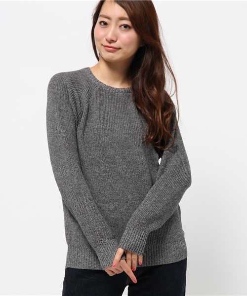 WEGO（ウィゴー）の「WEGO/片畦コットンニット（ニット/セーター・メンズ・ホワイト/ブラック系その他/ブルー/ブルー系その他・LARGE/MEDIUM）」の10枚目の写真