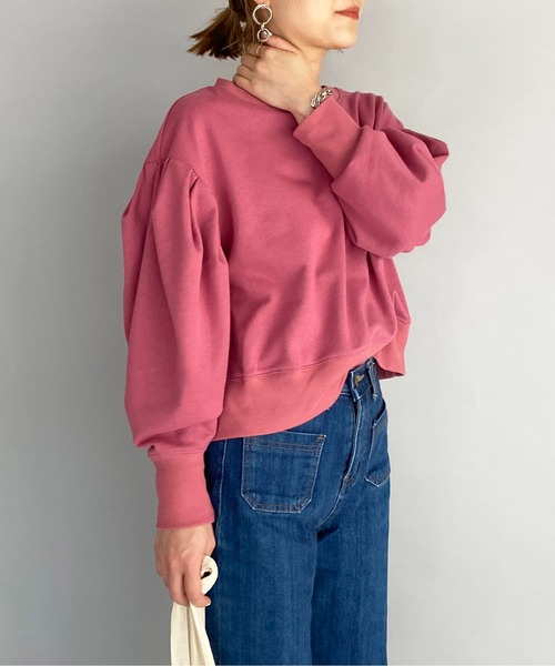 PICCIN（ピッチン）の「パワーショルダープルオーバー（スウェット・レディース・ブラック/オフホワイト/ピンク・M）」の9枚目の写真