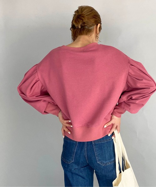 PICCIN（ピッチン）の「パワーショルダープルオーバー（スウェット・レディース・ブラック/オフホワイト/ピンク・M）」の10枚目の写真