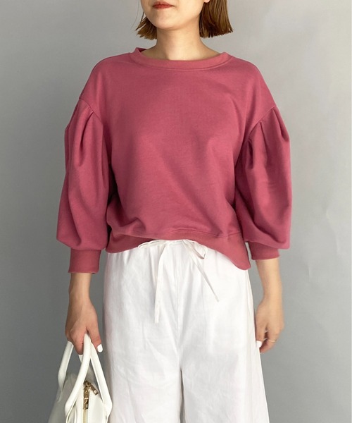 PICCIN（ピッチン）の「パワーショルダープルオーバー（スウェット・レディース・ブラック/オフホワイト/ピンク・M）」の13枚目の写真