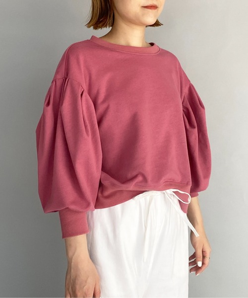 PICCIN（ピッチン）の「パワーショルダープルオーバー（スウェット・レディース・ブラック/オフホワイト/ピンク・M）」の17枚目の写真