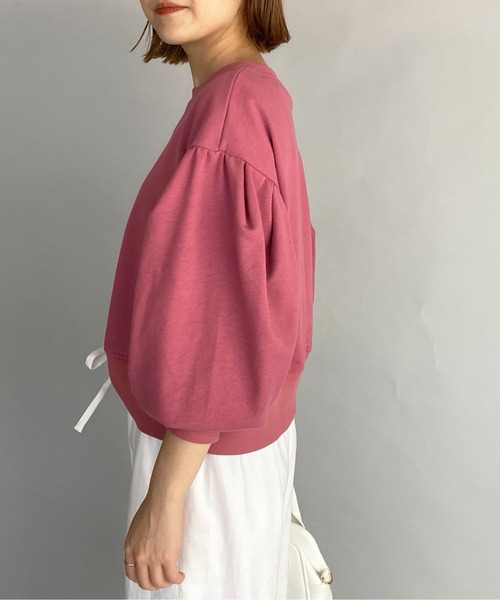 PICCIN（ピッチン）の「パワーショルダープルオーバー（スウェット・レディース・ブラック/オフホワイト/ピンク・M）」の14枚目の写真