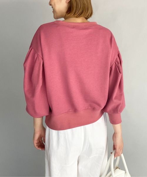 PICCIN（ピッチン）の「パワーショルダープルオーバー（スウェット・レディース・ブラック/オフホワイト/ピンク・M）」の15枚目の写真