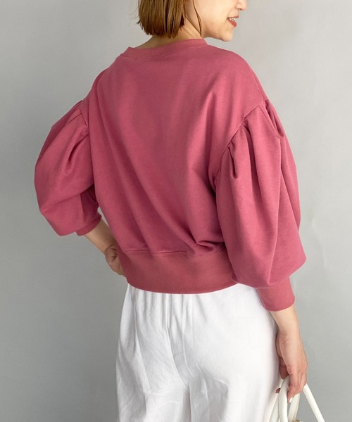 PICCIN（ピッチン）の「パワーショルダープルオーバー（スウェット・レディース・ブラック/オフホワイト/ピンク・M）」の16枚目の写真