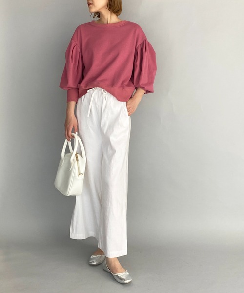 PICCIN（ピッチン）の「パワーショルダープルオーバー（スウェット・レディース・ブラック/オフホワイト/ピンク・M）」の18枚目の写真