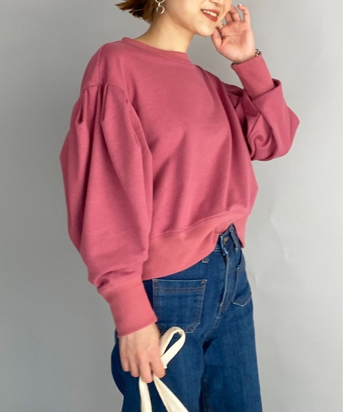 PICCIN（ピッチン）の「パワーショルダープルオーバー（スウェット・レディース・ブラック/オフホワイト/ピンク・M）」の11枚目の写真