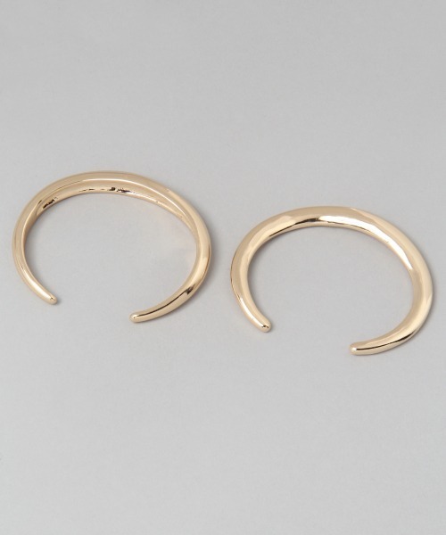 JEANASIS（ジーナシス）の「メタル2Pバングル/950415（バングル/リストバンド・レディース・シルバー/ゴールド・FREE）」の6枚目の写真