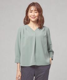 closet story | ＜closet story（クローゼットストーリー）＞ムジ Vネック ショルダータック ブラウス(シャツ/ブラウス)