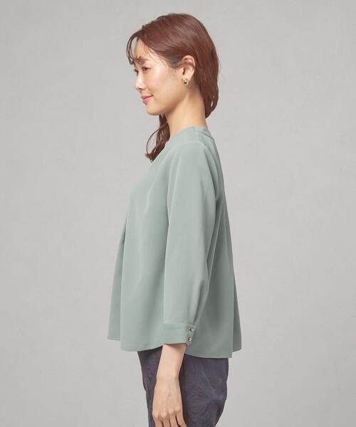 closet story(クローゼットストーリー)の「<closet story(クローゼットストーリー)>ムジ Vネック ショルダータック ブラウス(シャツ/ブラウス・レディース・ライトグレー/オフホワイト/ライム/オレンジ系その他・FREE)」の6枚目の写真