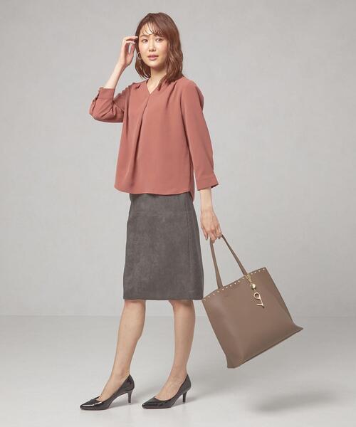 closet story(クローゼットストーリー)の「<closet story(クローゼットストーリー)>ムジ Vネック ショルダータック ブラウス(シャツ/ブラウス・レディース・ライトグレー/オフホワイト/ライム/オレンジ系その他・FREE)」の18枚目の写真