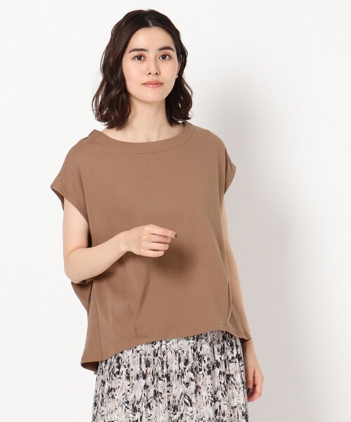 THE SHOP TK （ザ ショップ ティーケー ）の「◆裾タックトップス（Tシャツ/カットソー・レディース・チャコールグレー/ブラック/オフホワイト/ブラック系2/ブラウン系・12/13）」の5枚目の写真