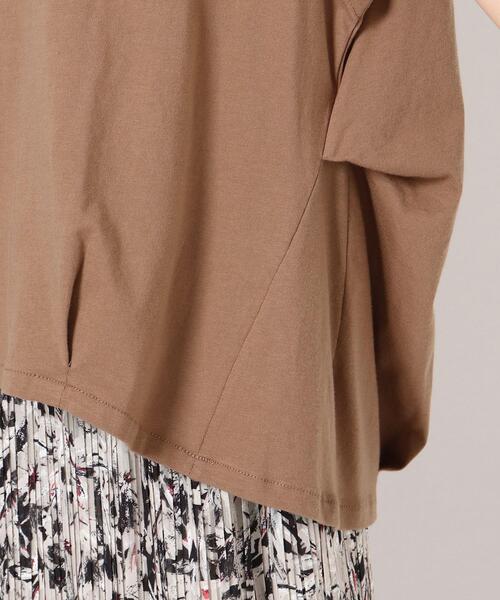 THE SHOP TK （ザ ショップ ティーケー ）の「◆裾タックトップス（Tシャツ/カットソー・レディース・チャコールグレー/ブラック/オフホワイト/ブラック系2/ブラウン系・12/13）」の12枚目の写真