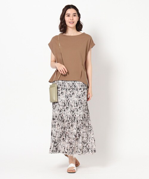 THE SHOP TK （ザ ショップ ティーケー ）の「◆裾タックトップス（Tシャツ/カットソー・レディース・チャコールグレー/ブラック/オフホワイト/ブラック系2/ブラウン系・12/13）」の14枚目の写真