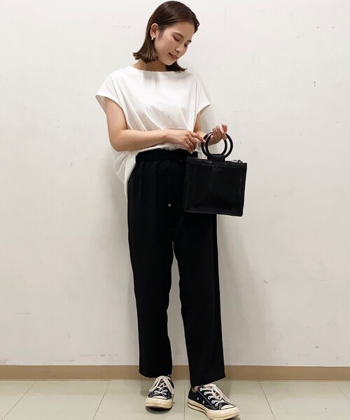 THE SHOP TK （ザ ショップ ティーケー ）の「◆裾タックトップス（Tシャツ/カットソー・レディース・チャコールグレー/ブラック/オフホワイト/ブラック系2/ブラウン系・12/13）」の21枚目の写真